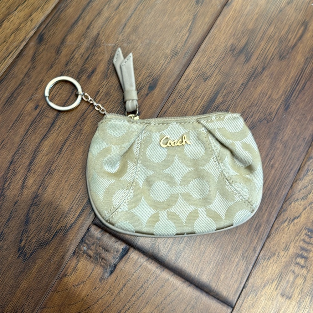 Coach card holder keychain